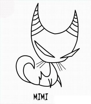 Desenho de Mimi de Invasor Zim para Colorir