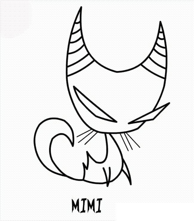 Desenho de Mimi de Invasor Zim para Colorir