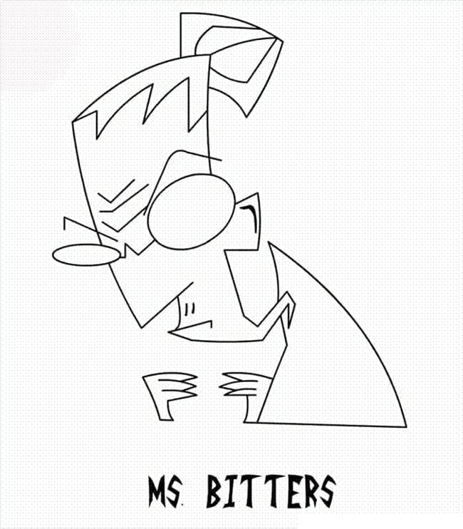 Desenhos de Invasor Zim para Colorir