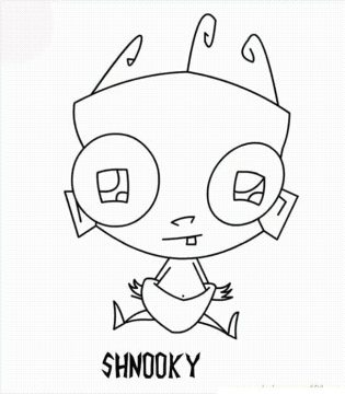 Desenho de Shnooky de Invasor Zim para Colorir