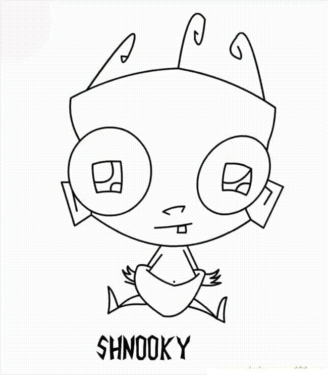 Desenho de Shnooky de Invasor Zim para Colorir