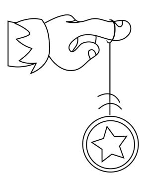 Desenho de Ioio para Pintar Giz de Cera