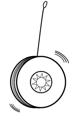 Desenho para Pintar de Um Ioio Gratuitamente