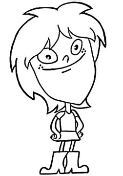 Desenho Lara de irmão do Jorel para Colorir