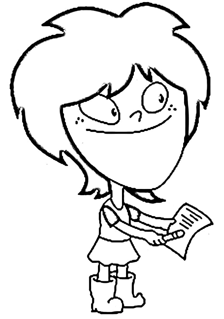 Desenho Lara Irmão do Jorel para Colorir