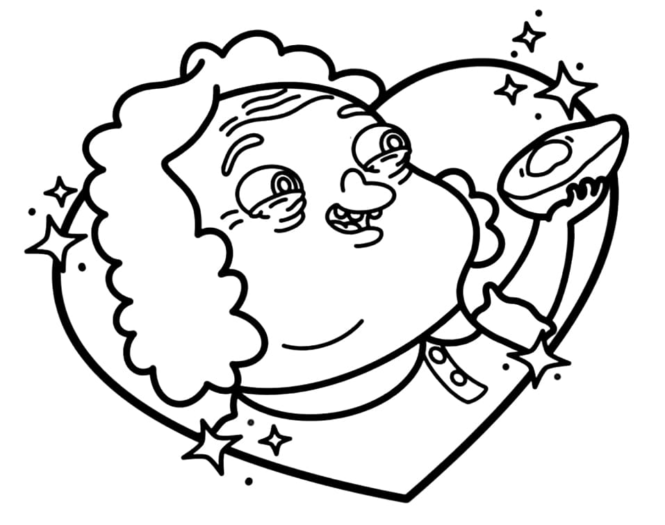 Desenho Vovô Juju para Colorir