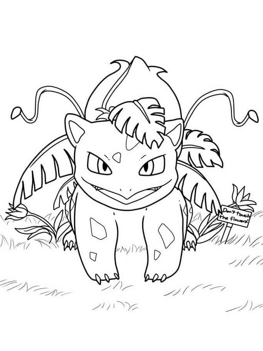 Desenho de Ivysaur de Pokemon para Colorir