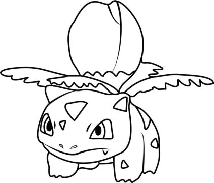 Desenho de Ivysaur Imprimível para Colorir