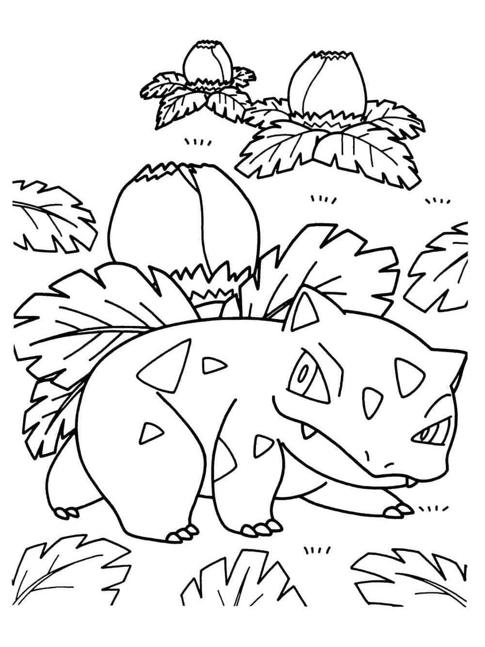 Desenho de Ivysaur para Crianças para Colorir