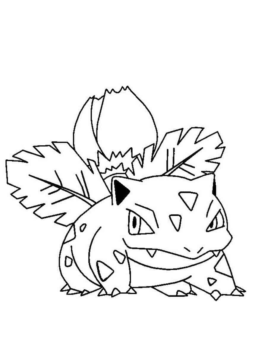Desenho de Pokemon Ivysaur Grátis para Crianças para Colorir