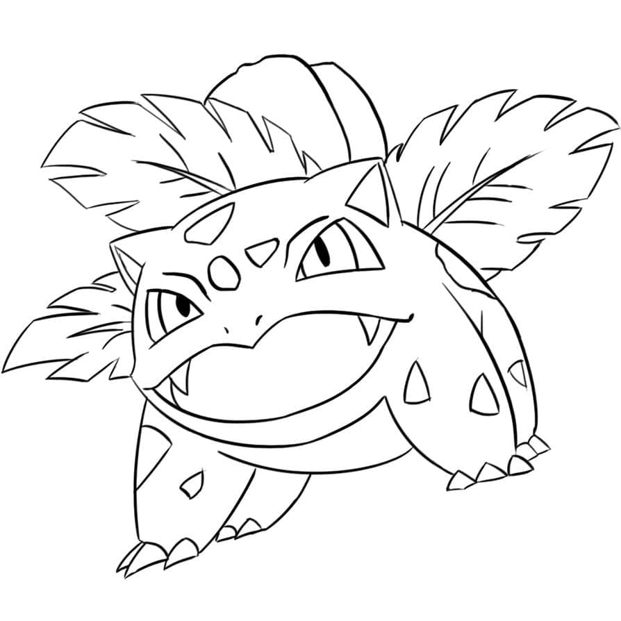 Desenho de Pokemon Ivysaur para Colorir