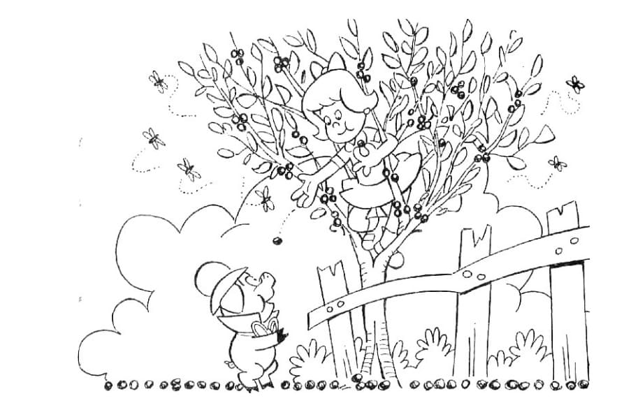 Desenho de Jabuticabeira para Colorir