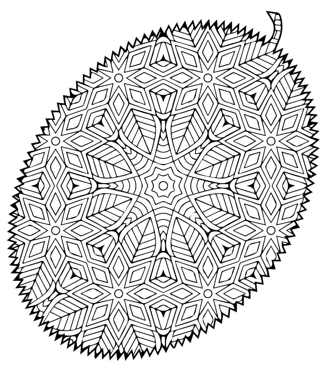Desenho de Bela Jaca para Colorir