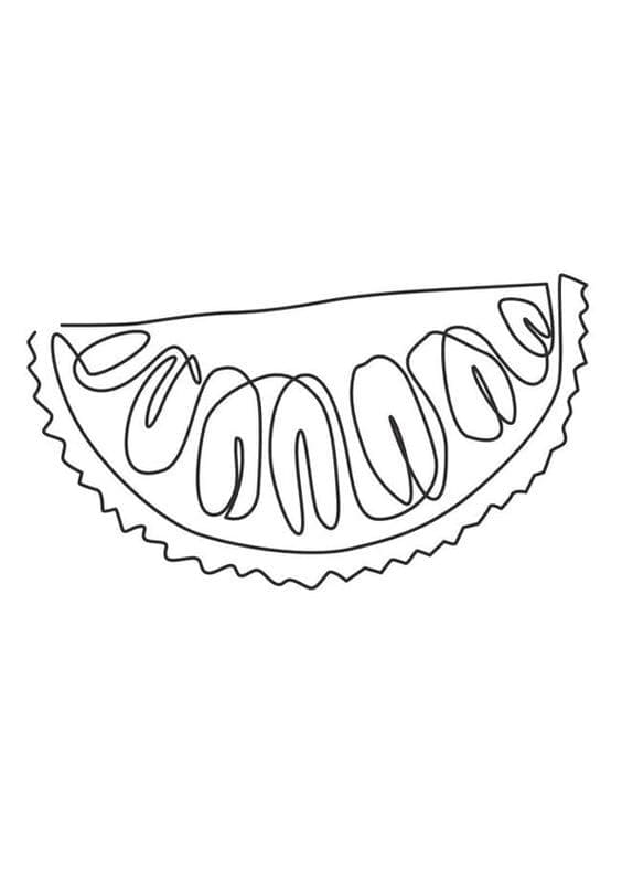 Desenho de Jaca Fácil para Colorir