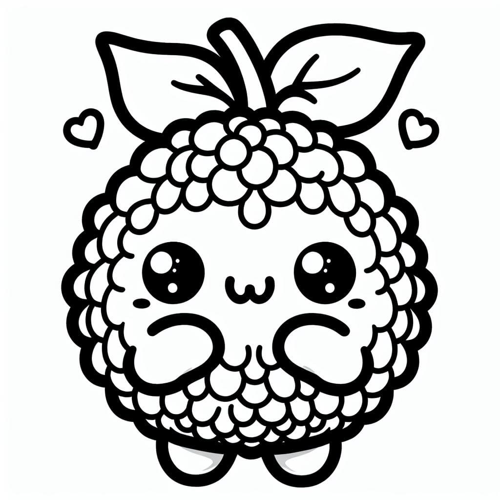 Desenho de Jaca Kawaii para Colorir