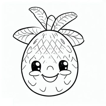 Desenho de Uma Jaca Fofa para Colorir