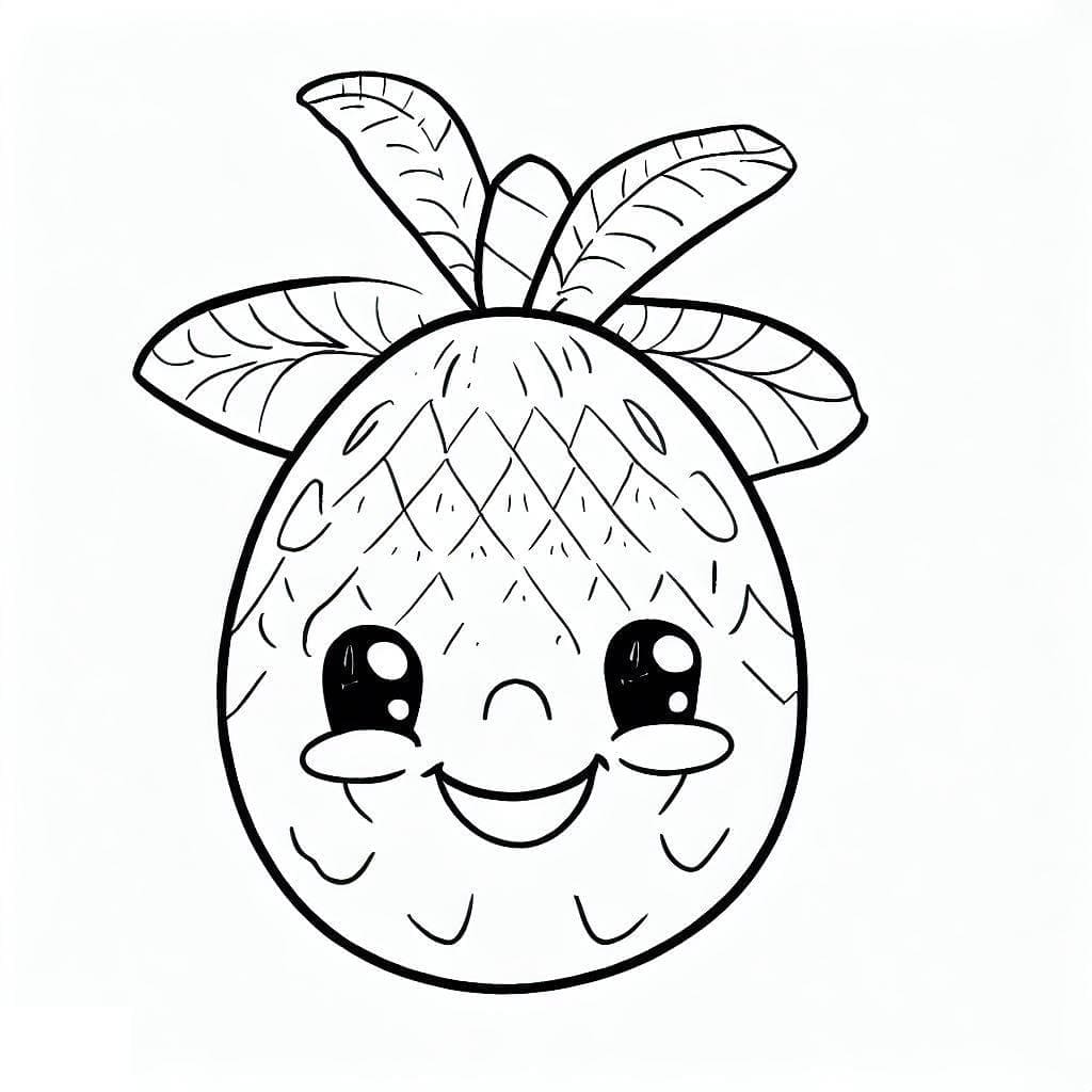 Desenho de uma Jaca Fofa para Colorir