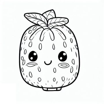 Desenho de Uma Jaca Muito Fofa para Colorir