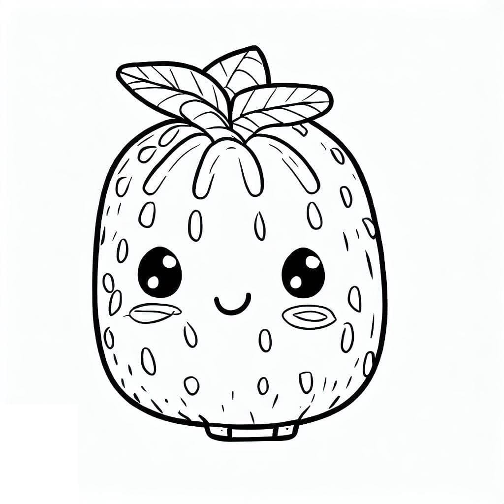 Desenho de uma Jaca Muito Fofa para Colorir