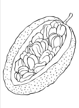 Desenho de Uma Jaca para Colorir