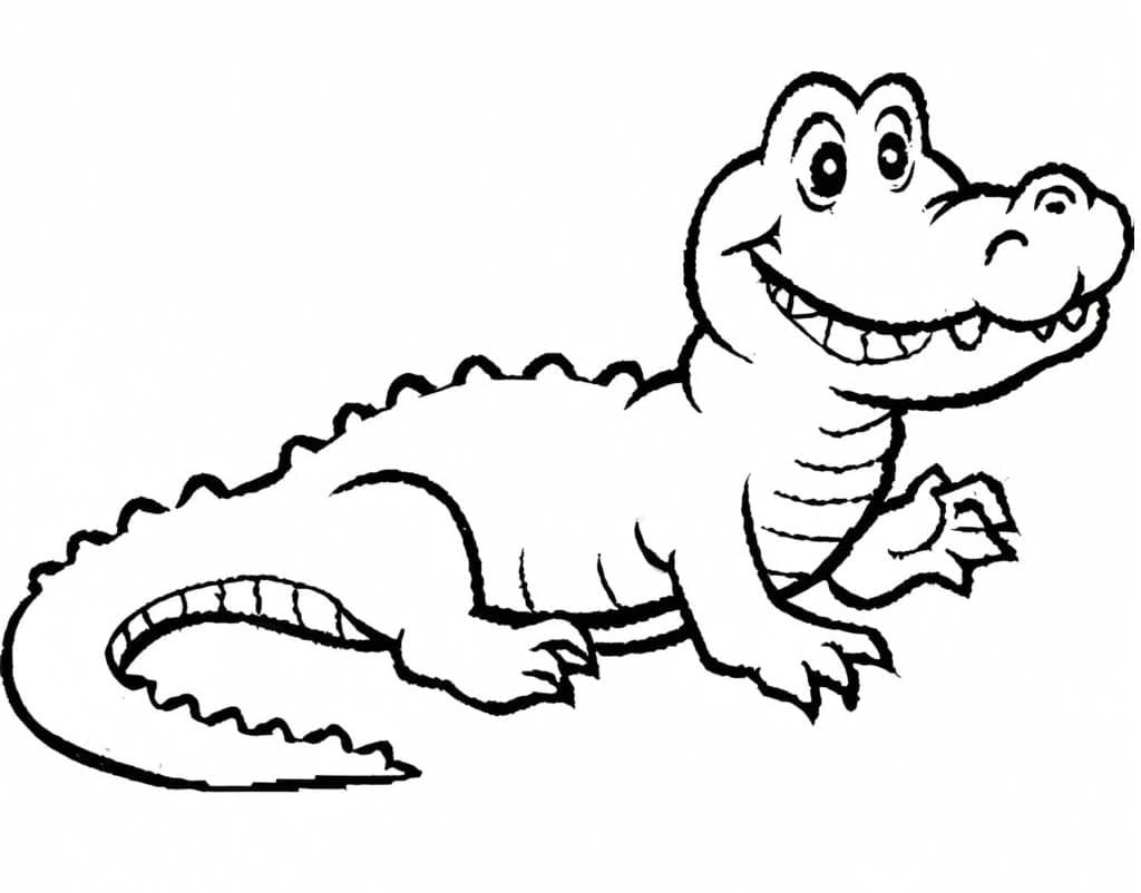 Desenho de Jacaré para Crianças para Colorir