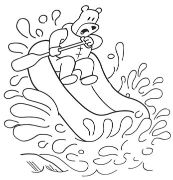Desenho de Jangada para Colorir