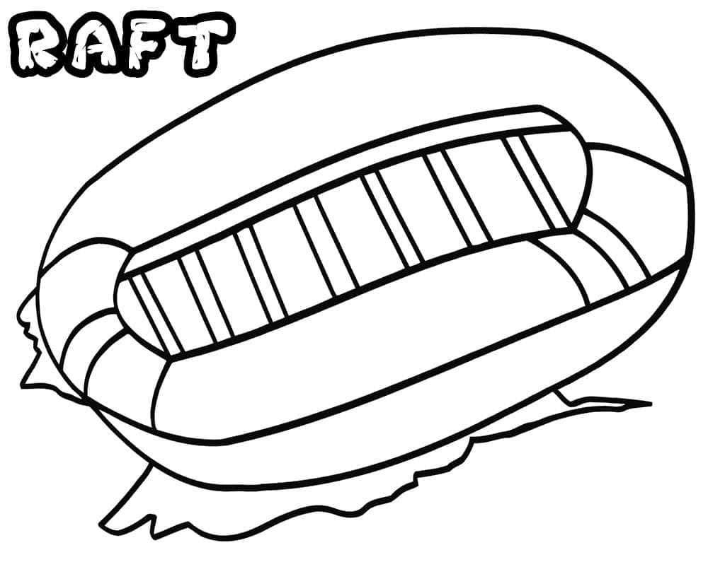 Desenho de Jangada para Colorir Desenho Infantil