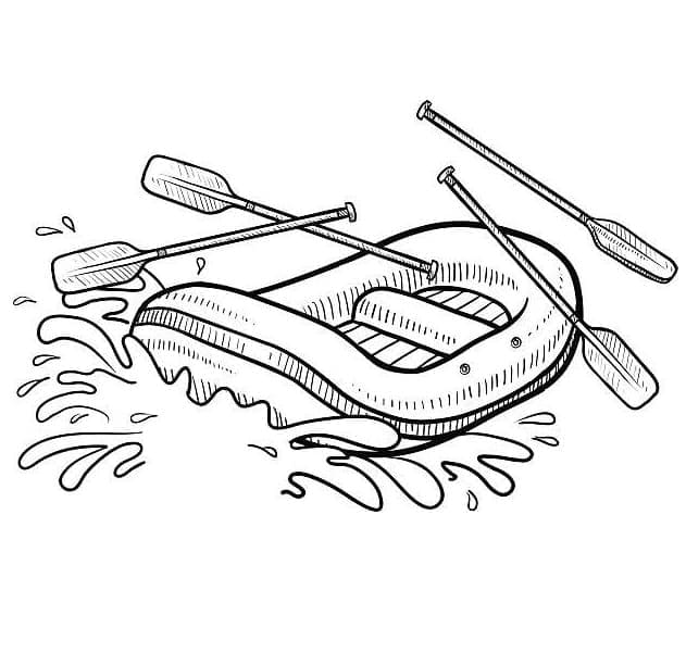 Desenho de Jangada para Colorir Educativo