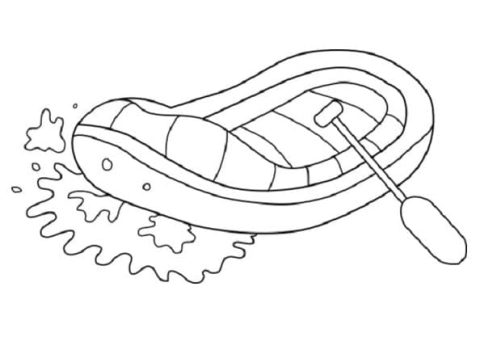 Desenho de Jangada para Colorir Pintura lápis de Cor