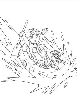 Desenho de Jangada para Imprimir