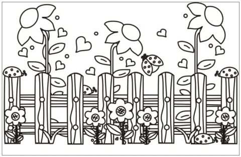 Desenho de Jardim de Flores Pdf grátis