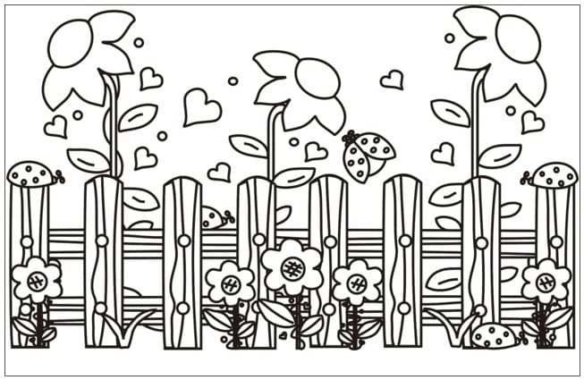 Desenho de Jardim de Flores Pdf Grátis