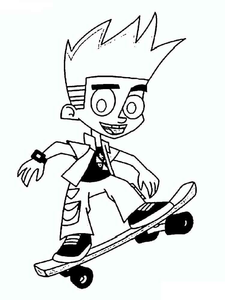Desenho de Johnny Test Baixar Imprimivel