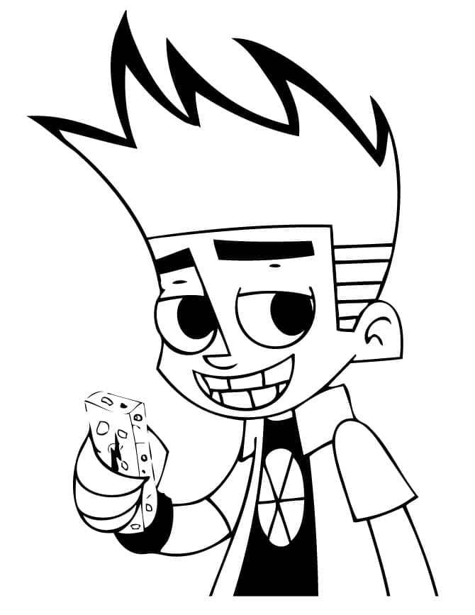 Desenho de Johnny Test para Colorir Crianças