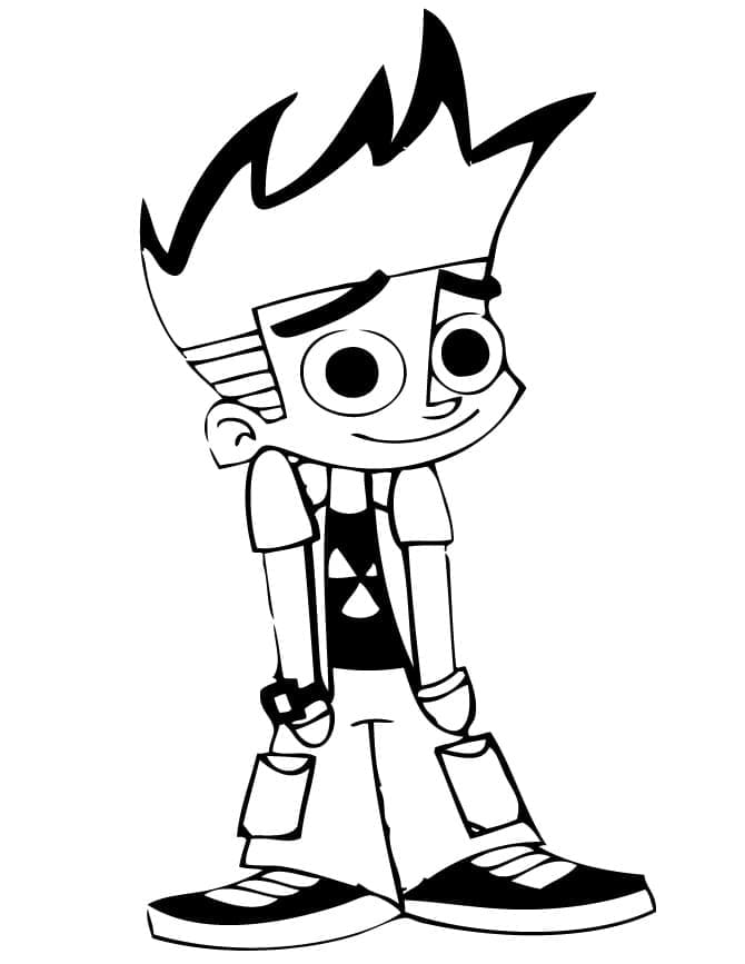 Desenho de Johnny Test para Colorir e Imprimir