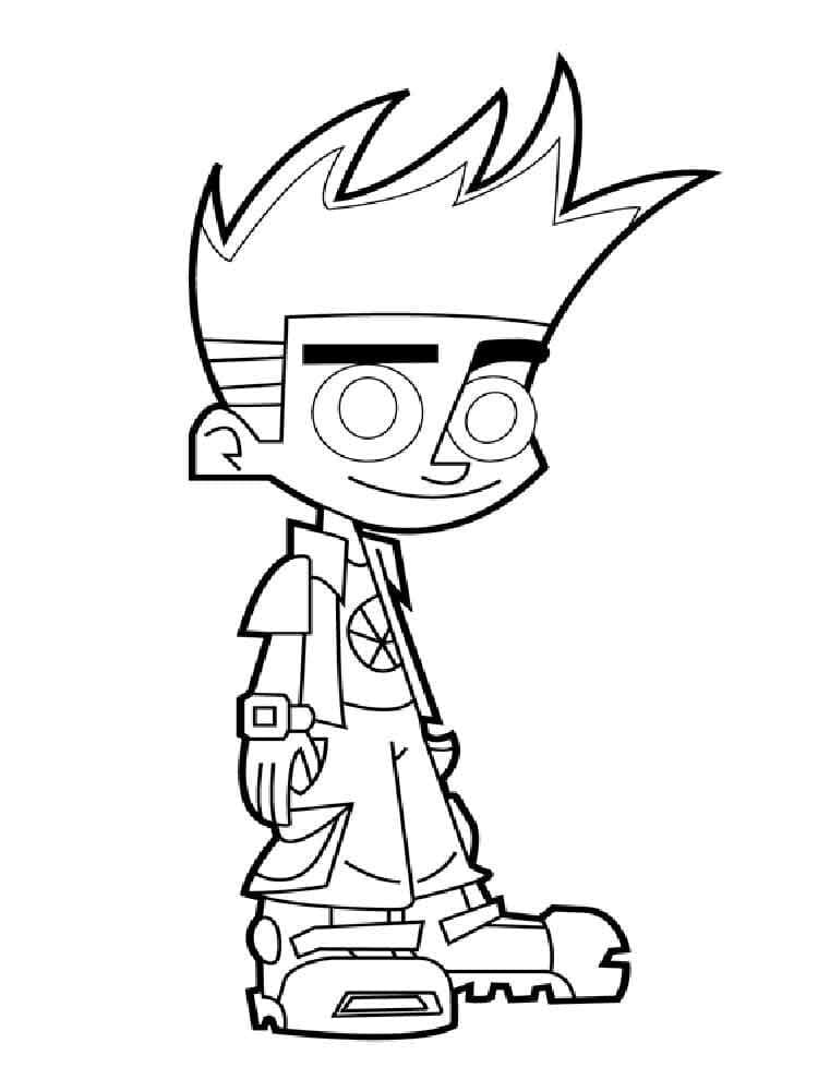 Desenho de Johnny Test para Colorir Grátis