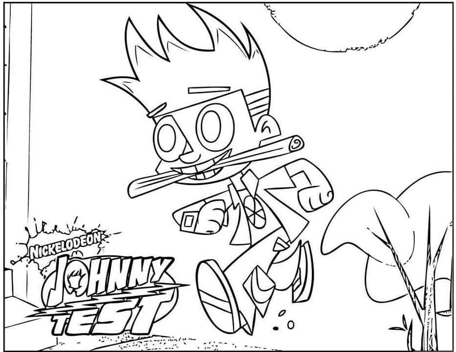 Desenho de Johnny Test para Colorir Online