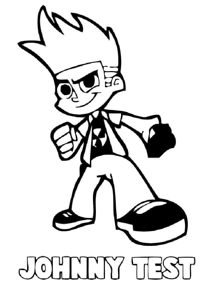 Desenho de Johnny Test para Colorir