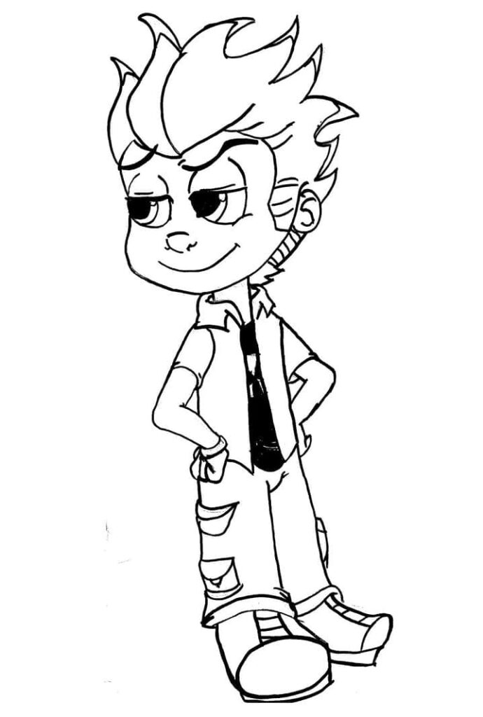 Desenho de Johnny Test para Imprimir