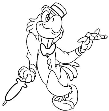 Desenho de Zé Carioca para Colorir grátis