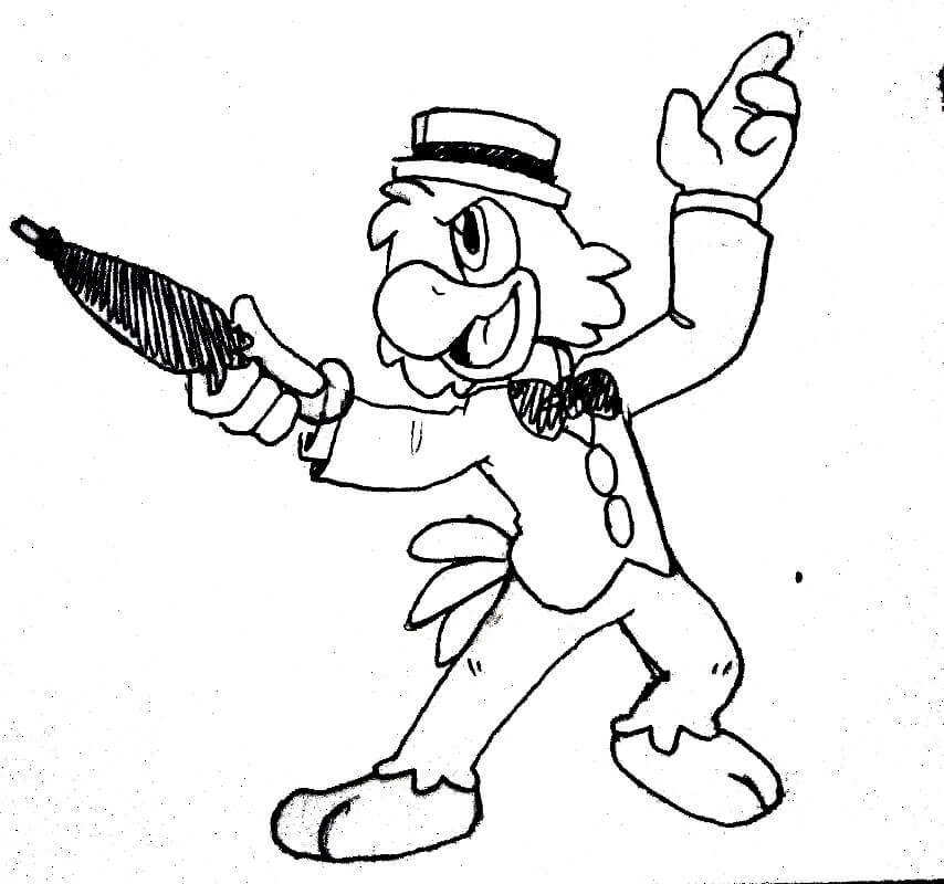 Desenho de Zé Carioca para Colorir