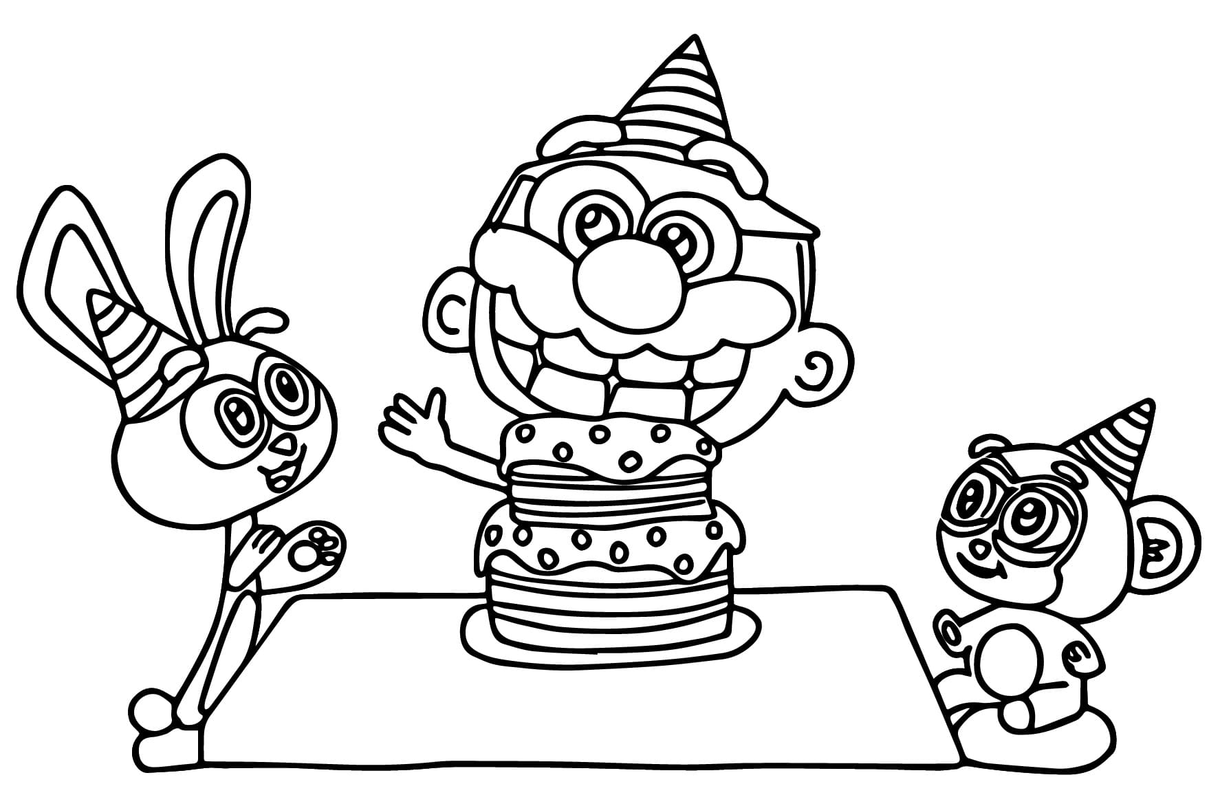 Desenho de Aniversário de José Comilão para Colorir