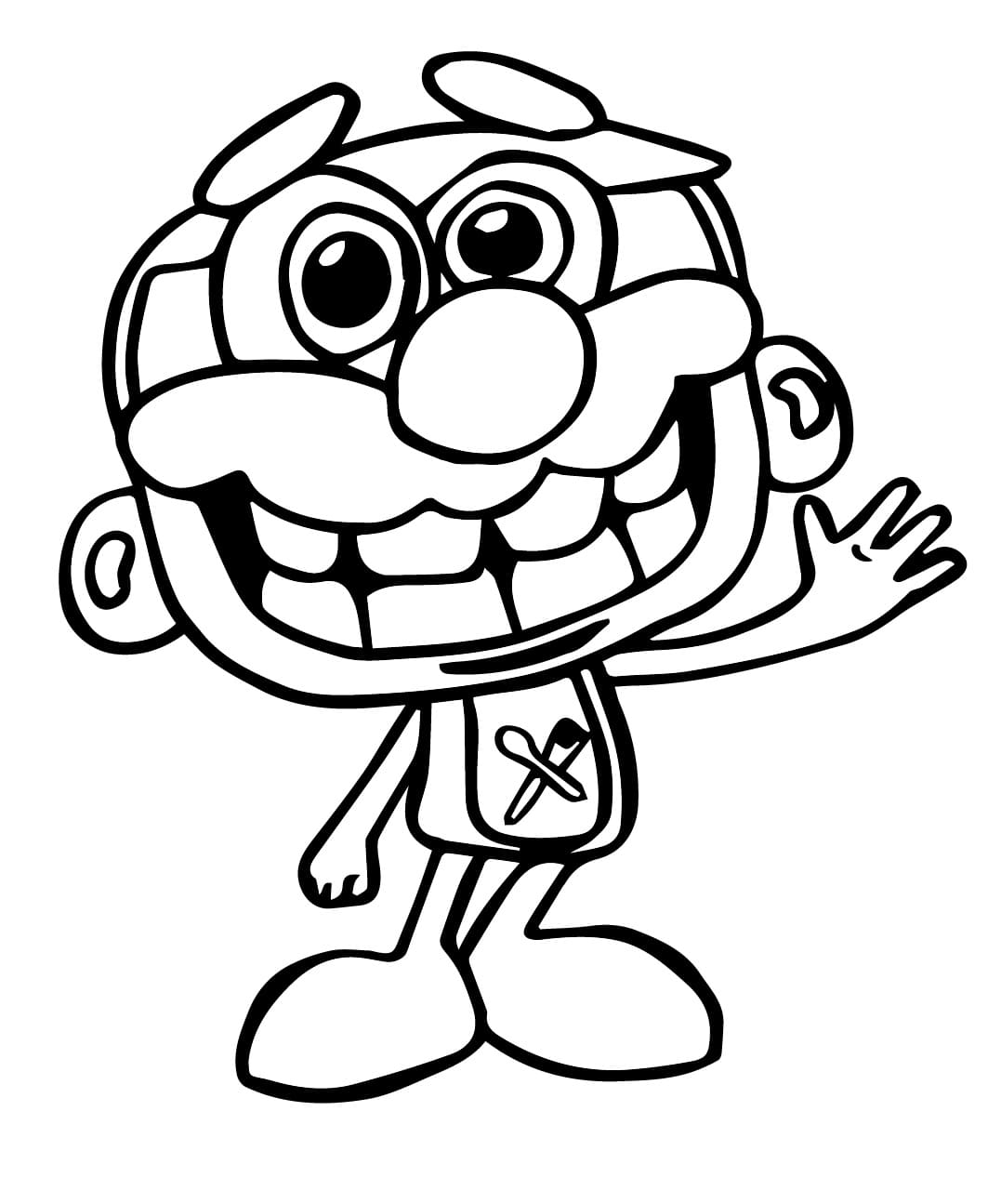 Desenho de José Comilão Amigável para Colorir