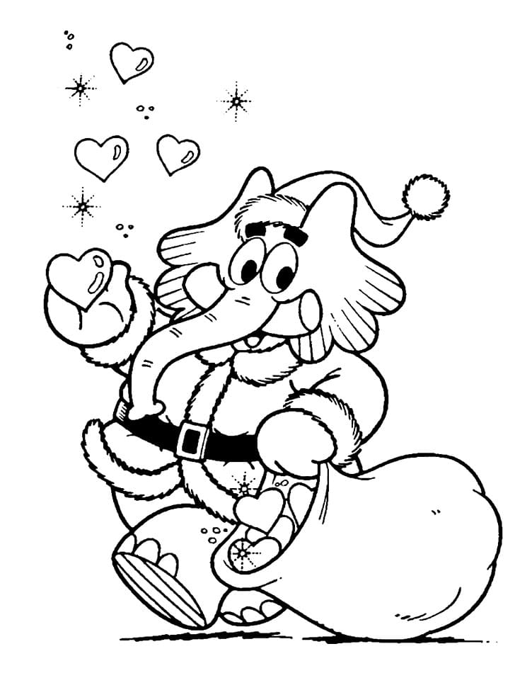 Desenho Papai Noel Jotalhao para Colorir