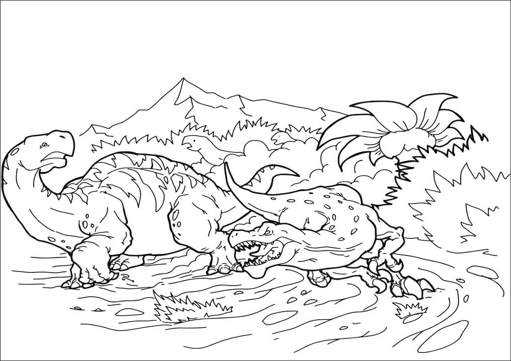 Desenho de Dinossauro Velociraptor Jurassic Park Atividades para Colorir