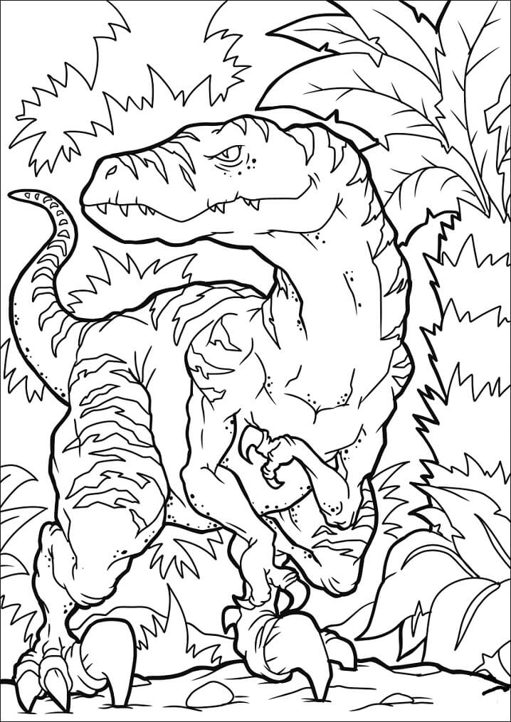 Desenho de Dinossauro Velociraptor Jurassic Park Baixar Imprimivel