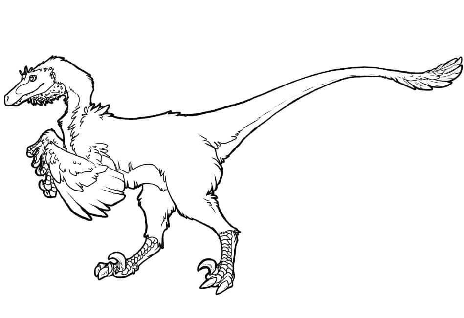 Desenho de Dinossauro Velociraptor Jurassic Park Download Pintar