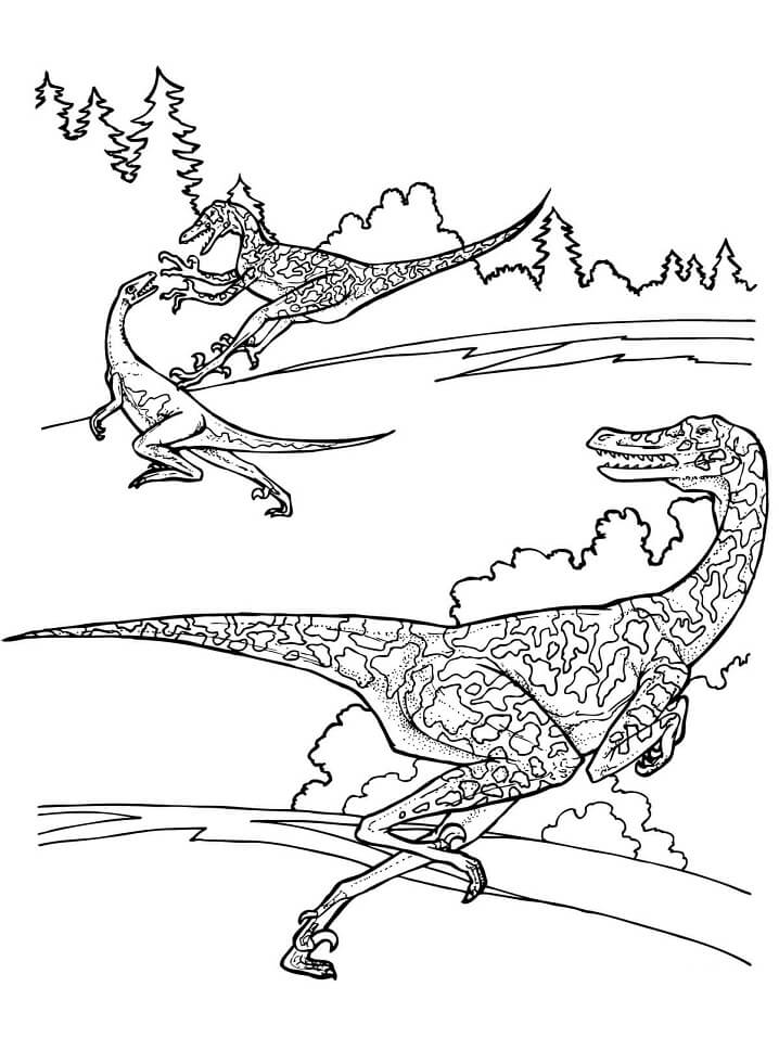 Desenho de Dinossauro Velociraptor Jurassic Park Imagens Grátis