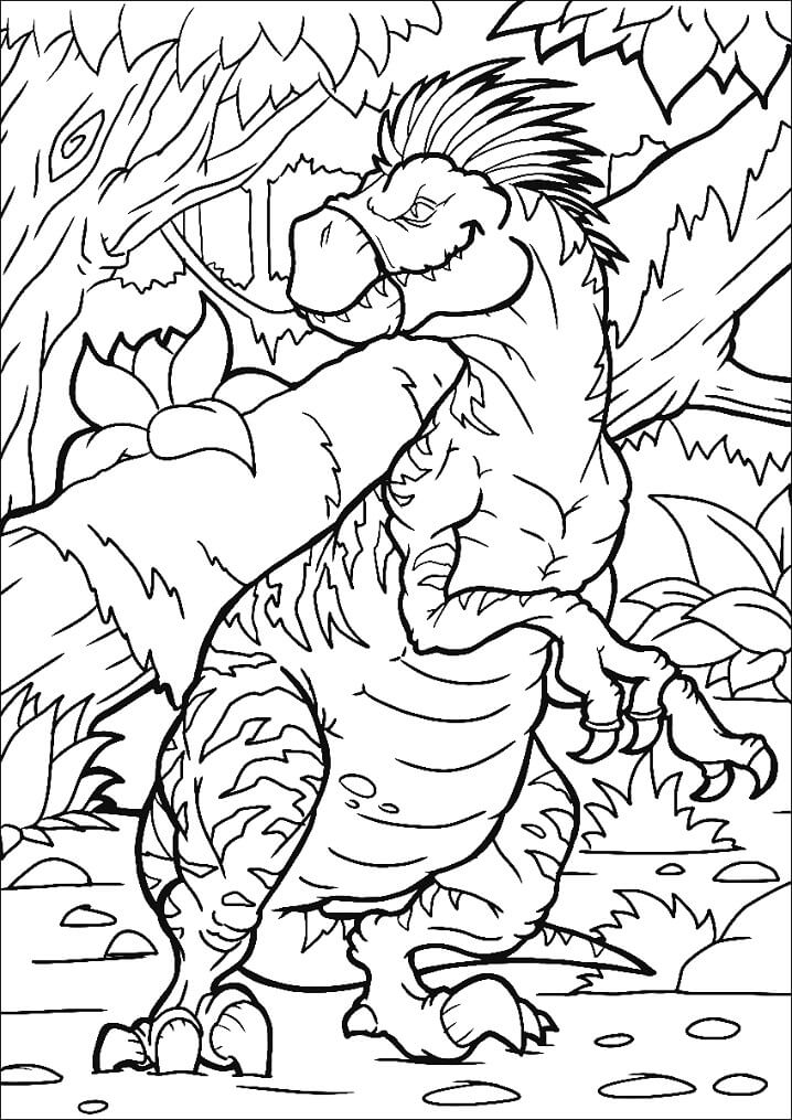 Desenho de Dinossauro Velociraptor Jurassic Park para Colorir