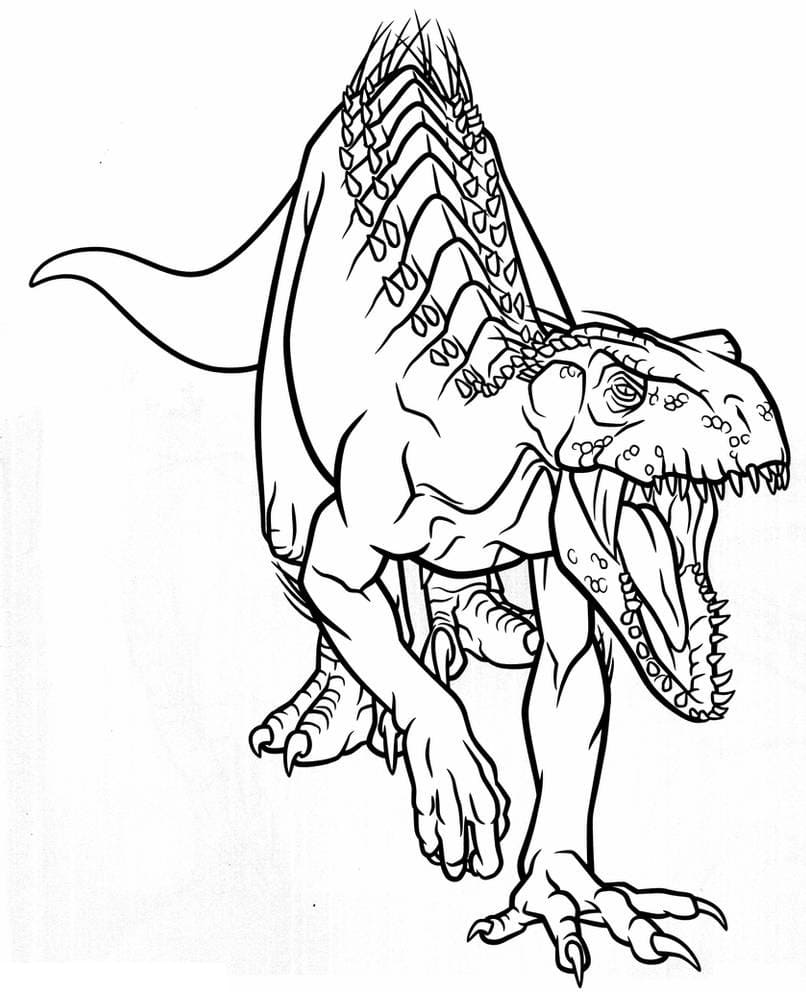 Desenho de Indoraptor Jurassic Park Figuras para Colorir